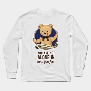 ADHD parenting quotes, big hug gift with bear drawing Long Sleeve T-Shirt